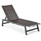 Mix Brown PE Rattan Chaise Lounge 5-Position Adjustable Outdoor Recliner 400lbs